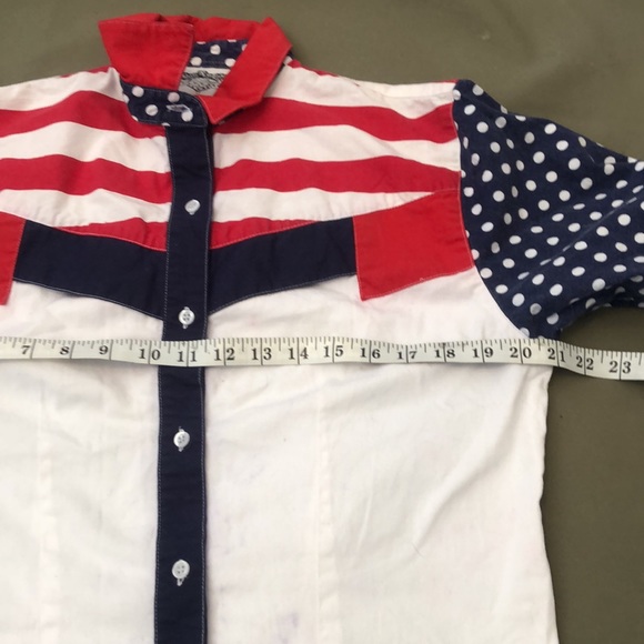 THE San ANGELO Patriotic women’s shirt size M - Picture 8 of 9